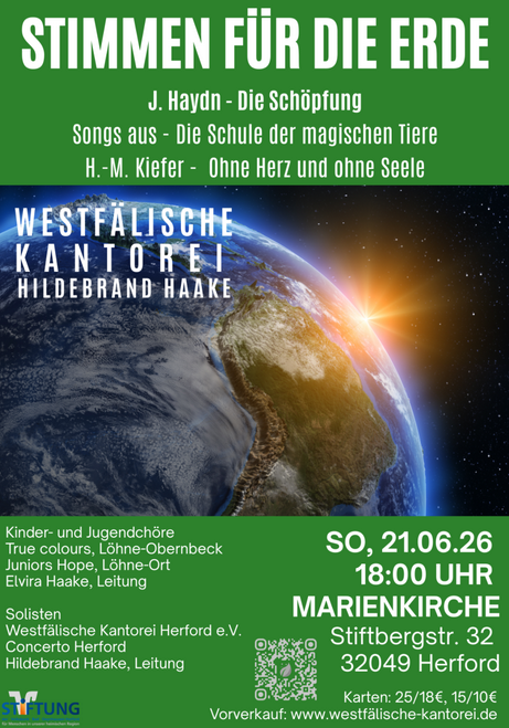 Stimmen für die Erde - Westfälische Kantorei Herford